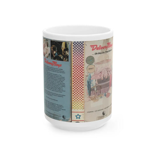 DELIVERY BOYS (VHS COVER) - White Coffee Mug-15oz-Go Mug Yourself