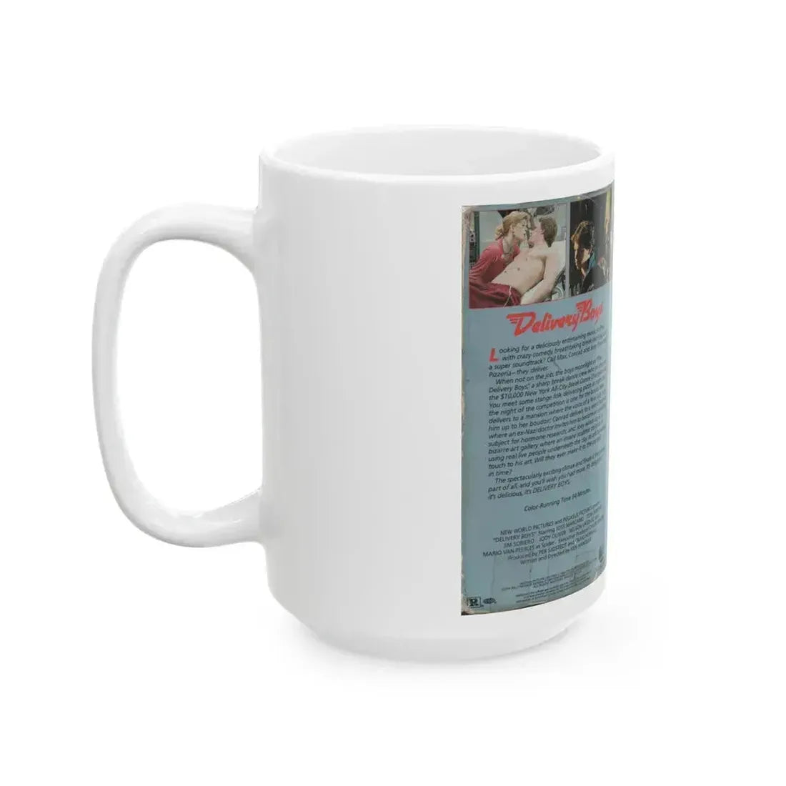 DELIVERY BOYS (VHS COVER) - White Coffee Mug - Go Mug Yourself