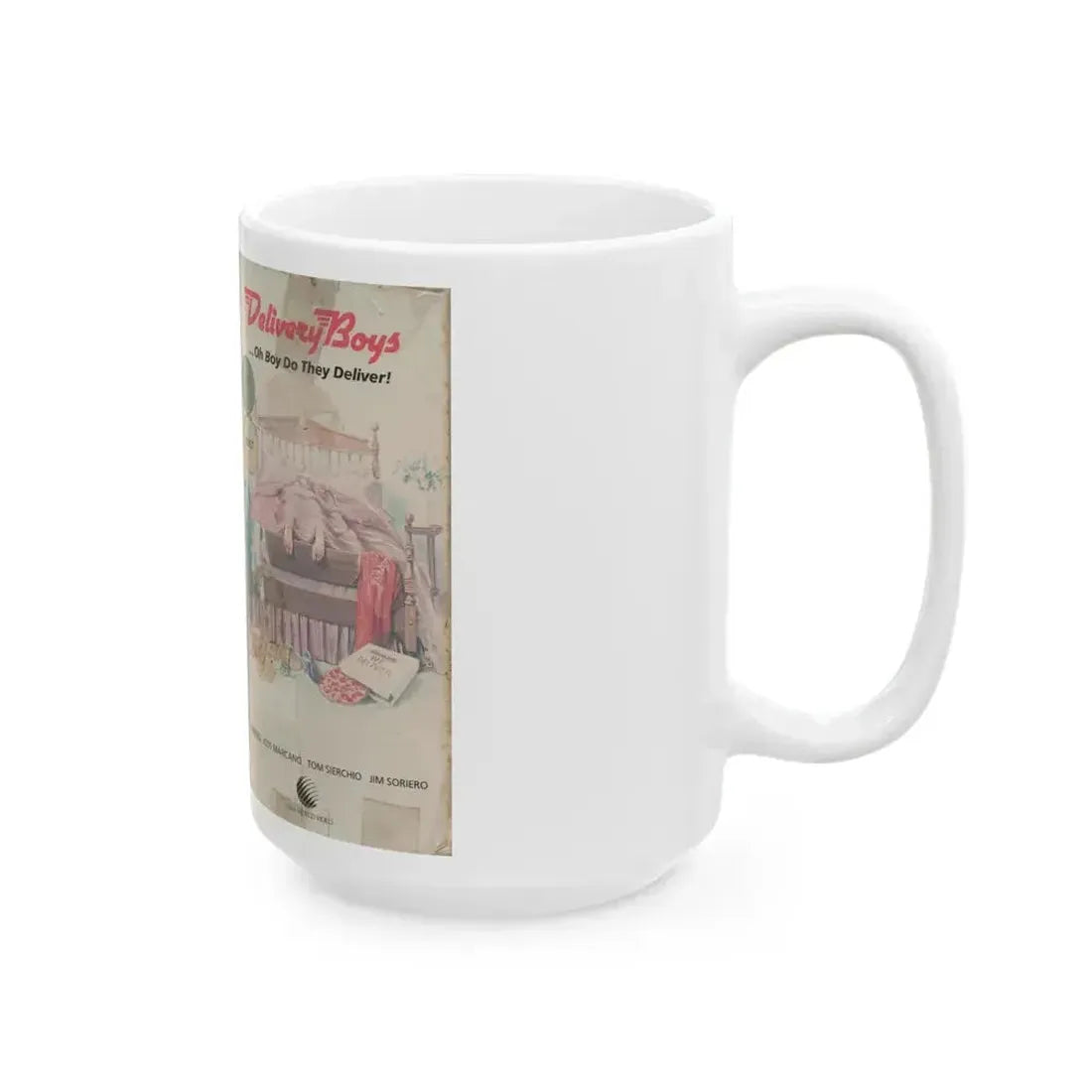 DELIVERY BOYS (VHS COVER) - White Coffee Mug - Go Mug Yourself