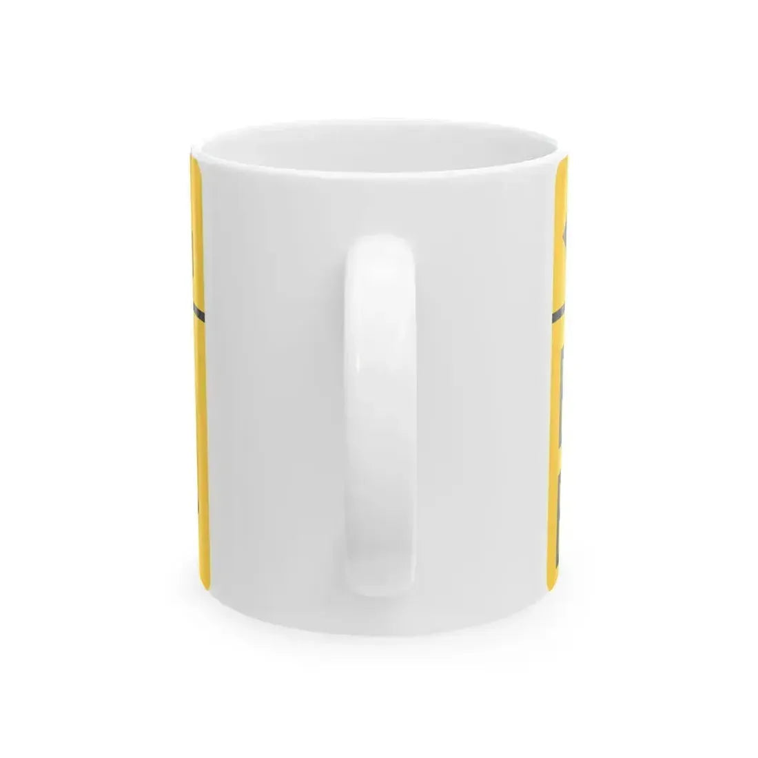 DELMAR w BLACKWATER BRANCH MUTCD-DE W16-8a-DE (Delaware) (Road Sign) White Coffee Mug - Go Mug Yourself