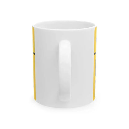 DELMAR w BLACKWATER BRANCH MUTCD-DE W16-8a-DE (Delaware) (Road Sign) White Coffee Mug - Go Mug Yourself