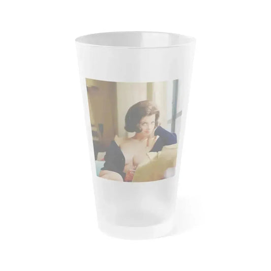 Delores Wells #15 (Vintage Female Icon) Frosted Pint Glass 16oz 16oz Frosted - Go Mug Yourself