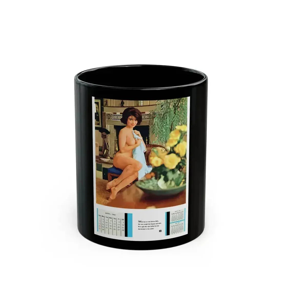 Delores Wells #17 (Vintage Female Icon) Black Coffee Mug 11oz - Go Mug Yourself