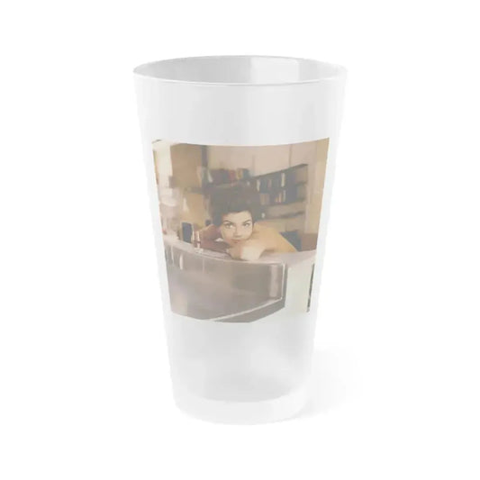 Delores Wells #19 (Vintage Female Icon) Frosted Pint Glass 16oz 16oz Frosted - Go Mug Yourself