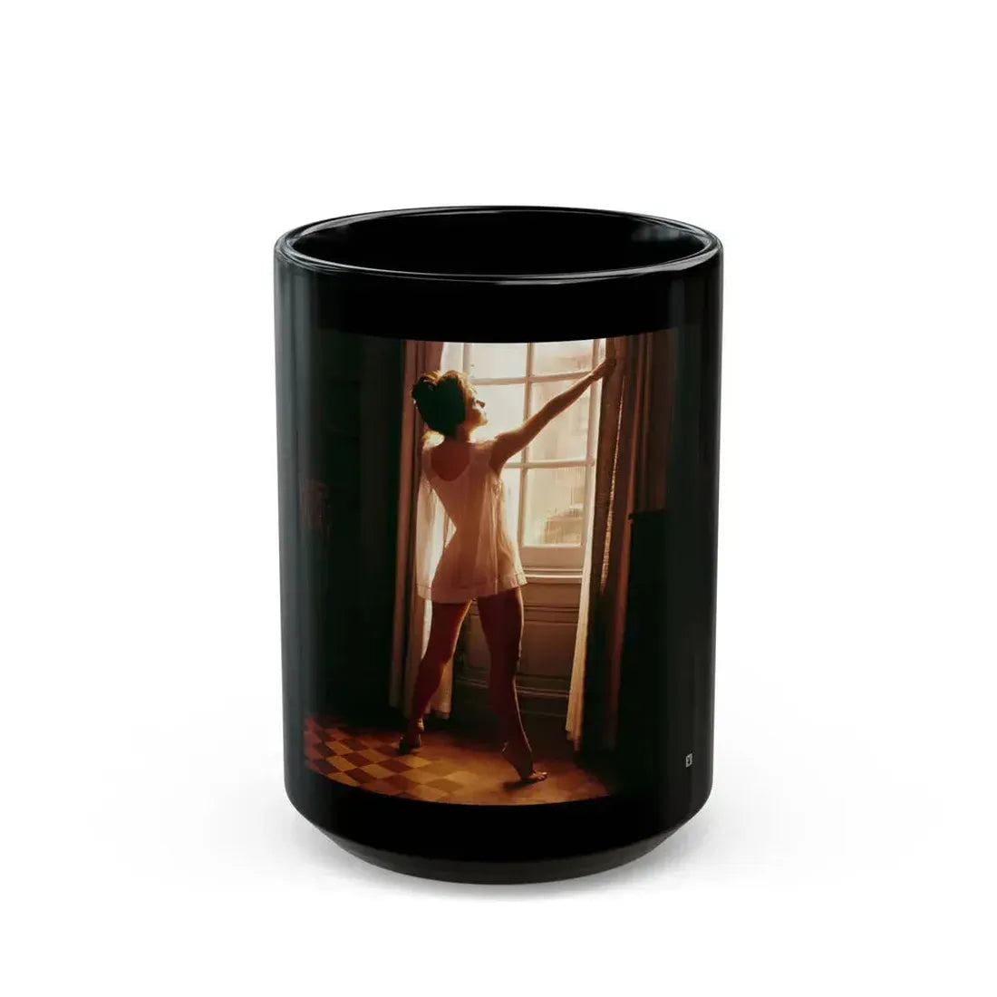 Delores Wells #22 (Vintage Female Icon) Black Coffee Mug 15oz - Go Mug Yourself