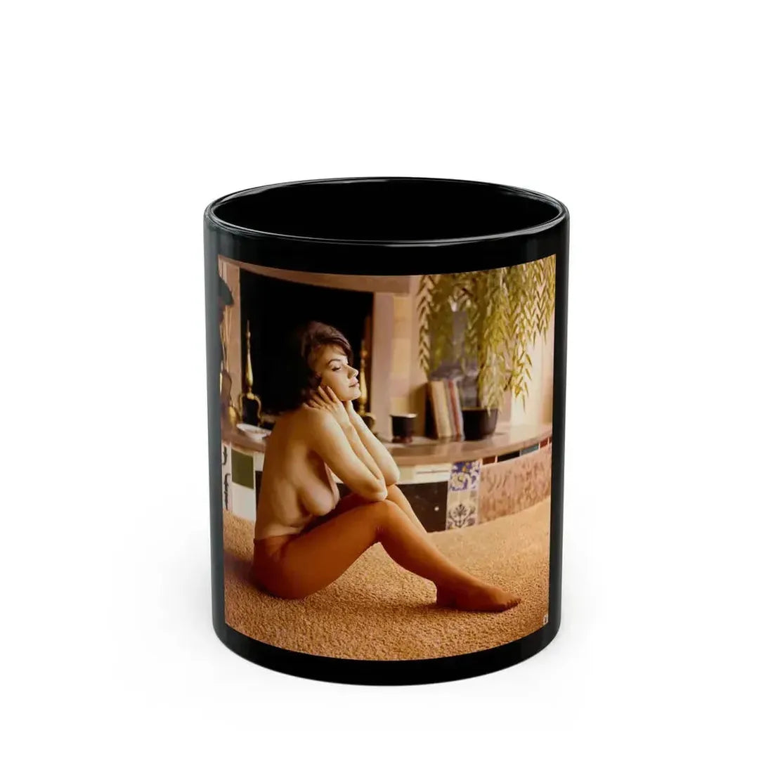 Delores Wells #23 (Vintage Female Icon) Black Coffee Mug 11oz - Go Mug Yourself