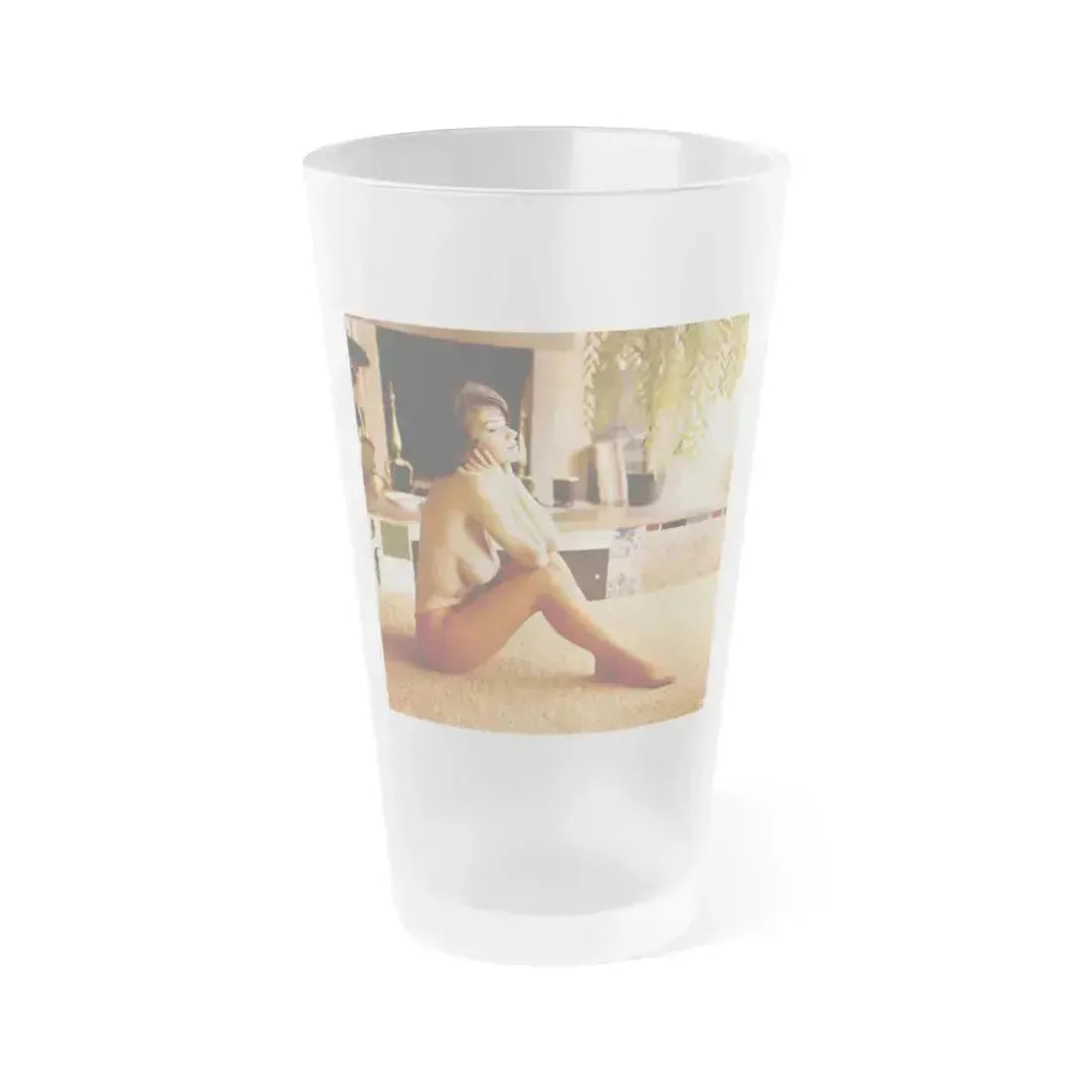 Delores Wells #23 (Vintage Female Icon) Frosted Pint Glass 16oz 16oz Frosted - Go Mug Yourself