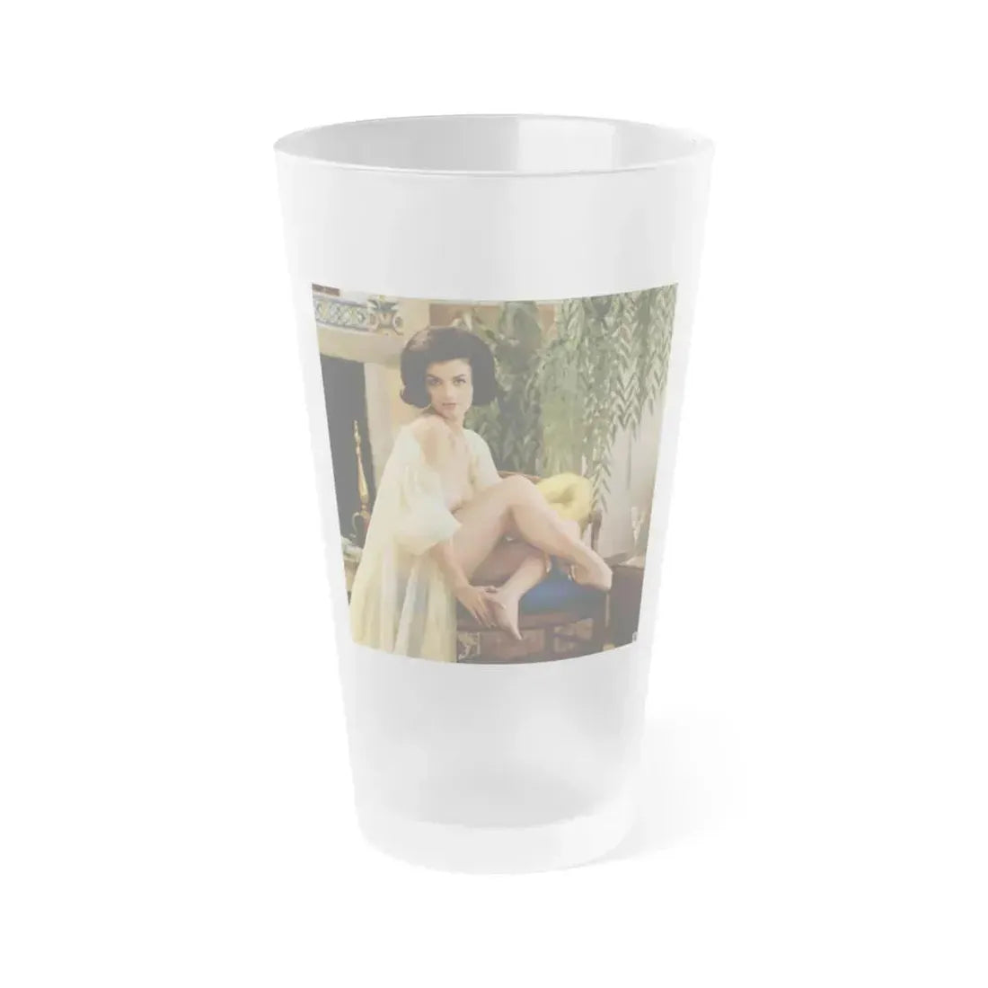 Delores Wells #24 (Vintage Female Icon) Frosted Pint Glass 16oz 16oz Frosted - Go Mug Yourself