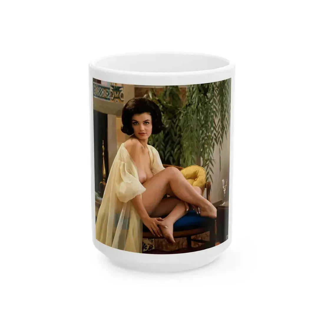 Delores Wells #24 (Vintage Female Icon) White Coffee Mug 15oz - Go Mug Yourself