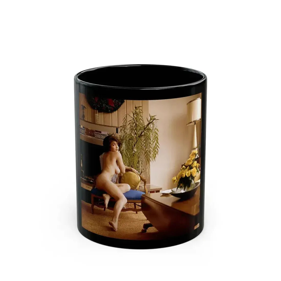 Delores Wells #25 (Vintage Female Icon) Black Coffee Mug 11oz - Go Mug Yourself