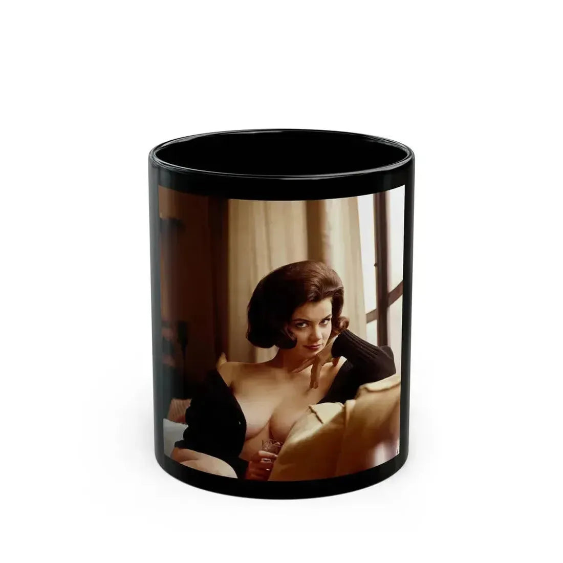 Delores Wells #32 (Vintage Female Icon) Black Coffee Mug 11oz - Go Mug Yourself