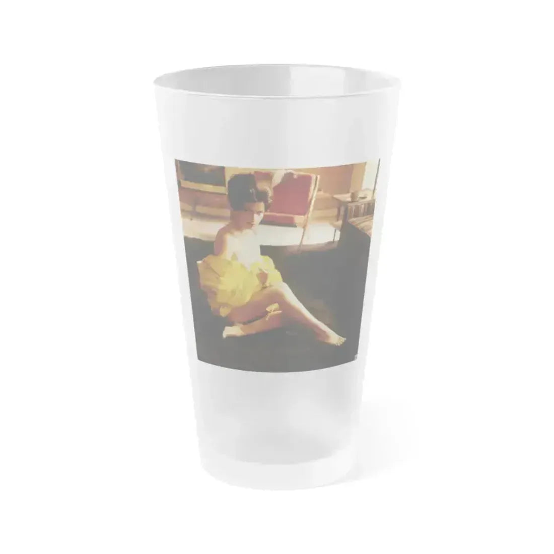Delores Wells #35 (Vintage Female Icon) Frosted Pint Glass 16oz 16oz Frosted - Go Mug Yourself