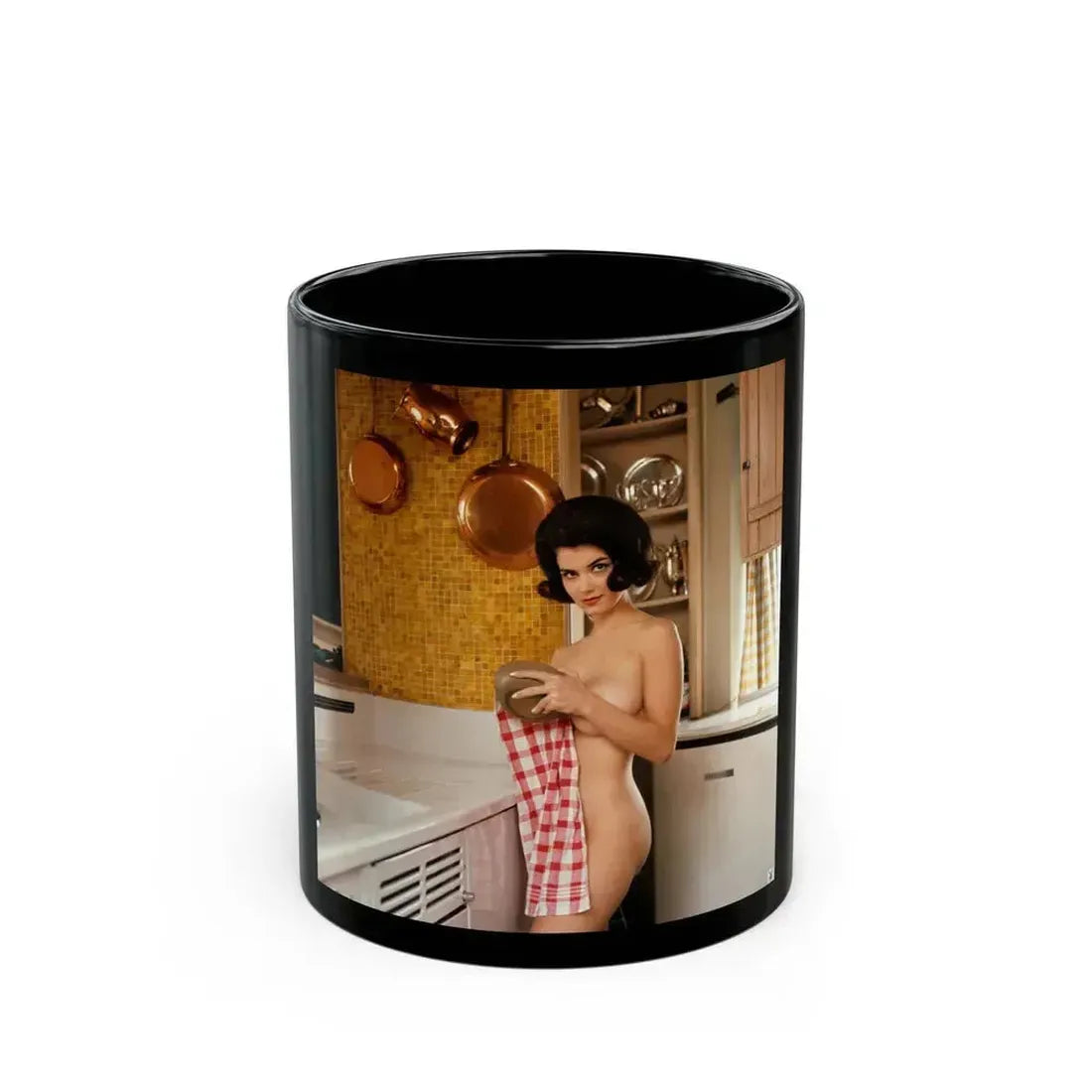 Delores Wells #38 (Vintage Female Icon) Black Coffee Mug 11oz - Go Mug Yourself