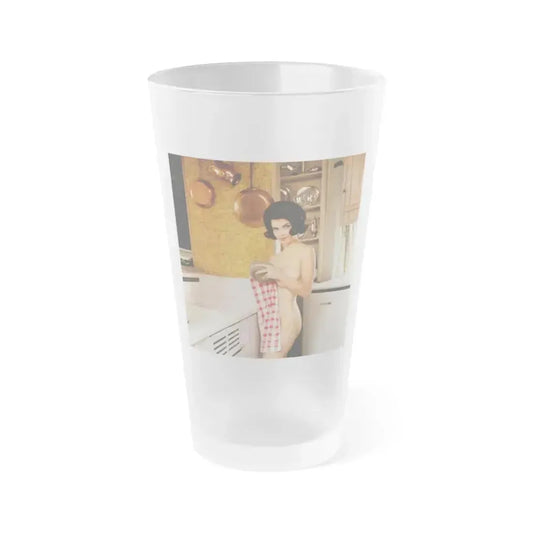 Delores Wells #38 (Vintage Female Icon) Frosted Pint Glass 16oz 16oz Frosted - Go Mug Yourself