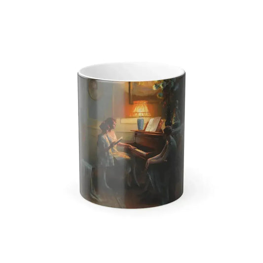 Delphin Enjolras (1857-1945) La Lecon de Chant - Oil on canvas - Color Changing Mug 11oz 11oz - Go Mug Yourself