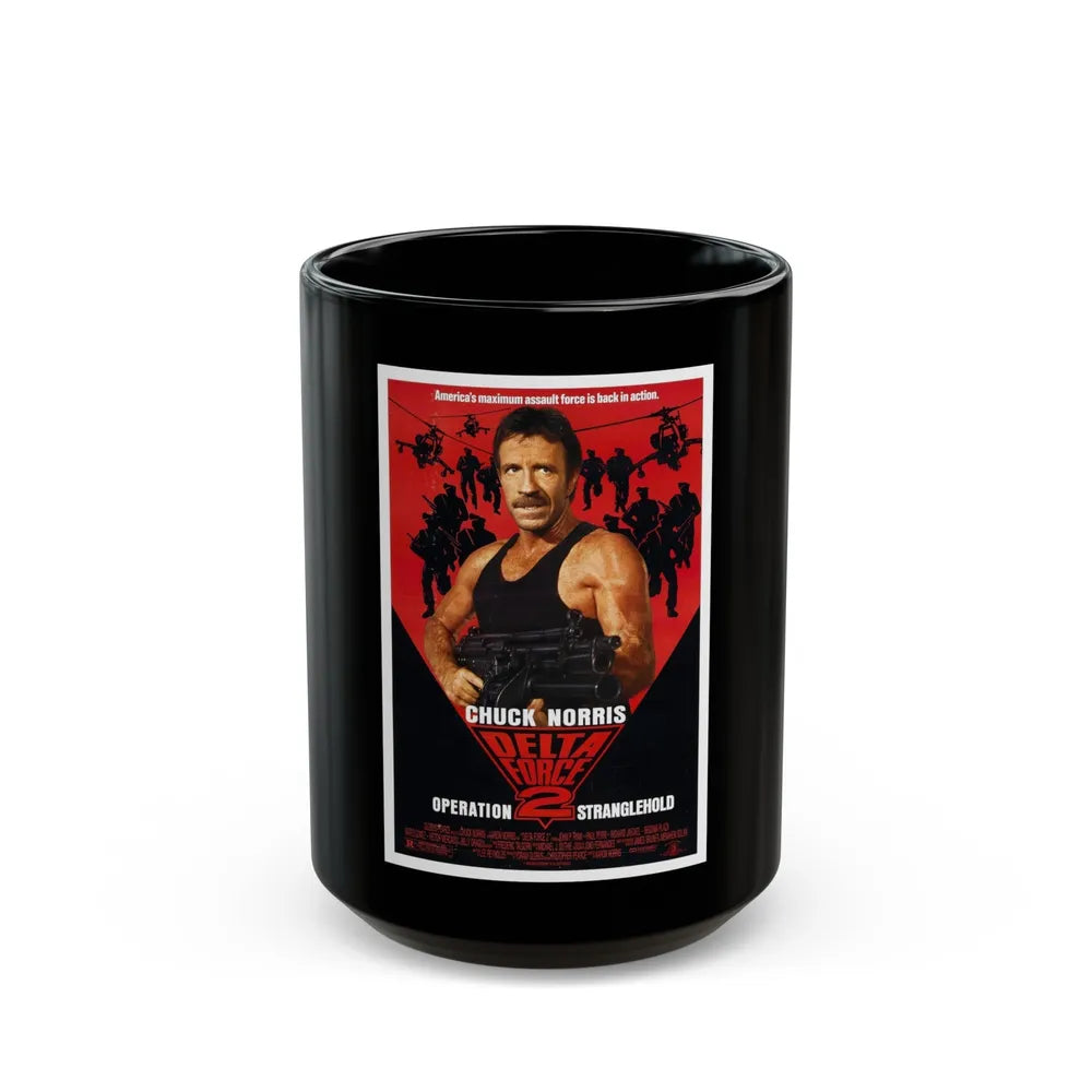 DELTA FORCE 2 1990 Movie Poster - Black Coffee Mug-15oz-Go Mug Yourself