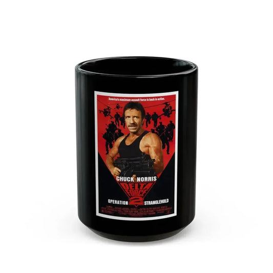 DELTA FORCE 2 1990 Movie Poster - Black Coffee Mug 15oz - Go Mug Yourself