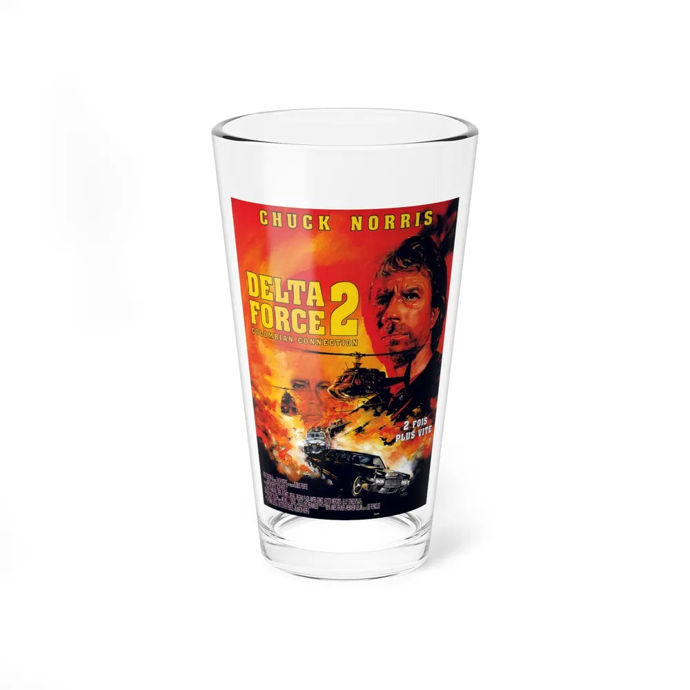 DELTA FORCE 2 (FRENCH) 1990 Movie Poster - Pint Glass 16oz-16oz-Go Mug Yourself