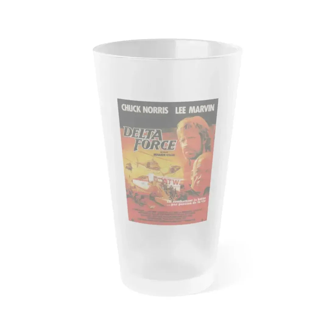 DELTA FORCE (FRENCH) 1986 Movie Poster - Frosted Pint Glass 16oz 16oz Frosted - Go Mug Yourself