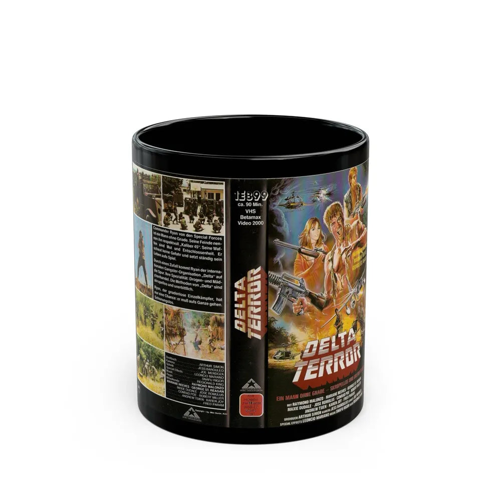 DELTA TERROR (VHS COVER) - Black Coffee Mug-11oz-Go Mug Yourself