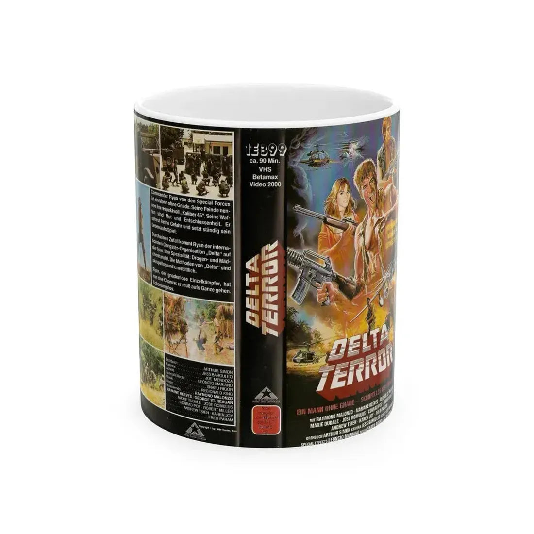 DELTA TERROR (VHS COVER) - White Coffee Mug 11oz - Go Mug Yourself