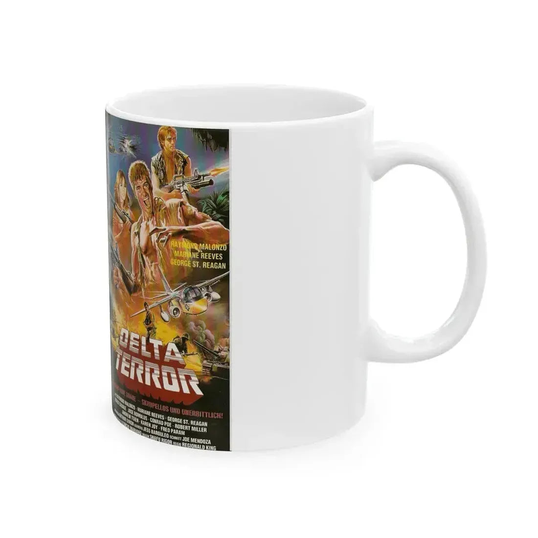 DELTA TERROR (VHS COVER) - White Coffee Mug - Go Mug Yourself