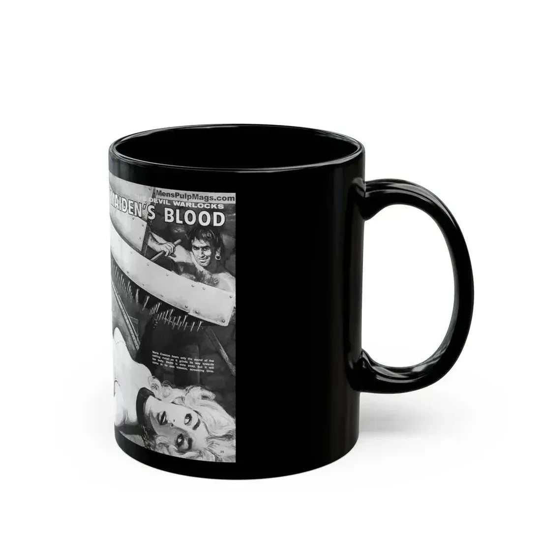 Demand A Maiden's Blood, World of Men, January 1968 - Black Coffee Mug - Go Mug Yourself