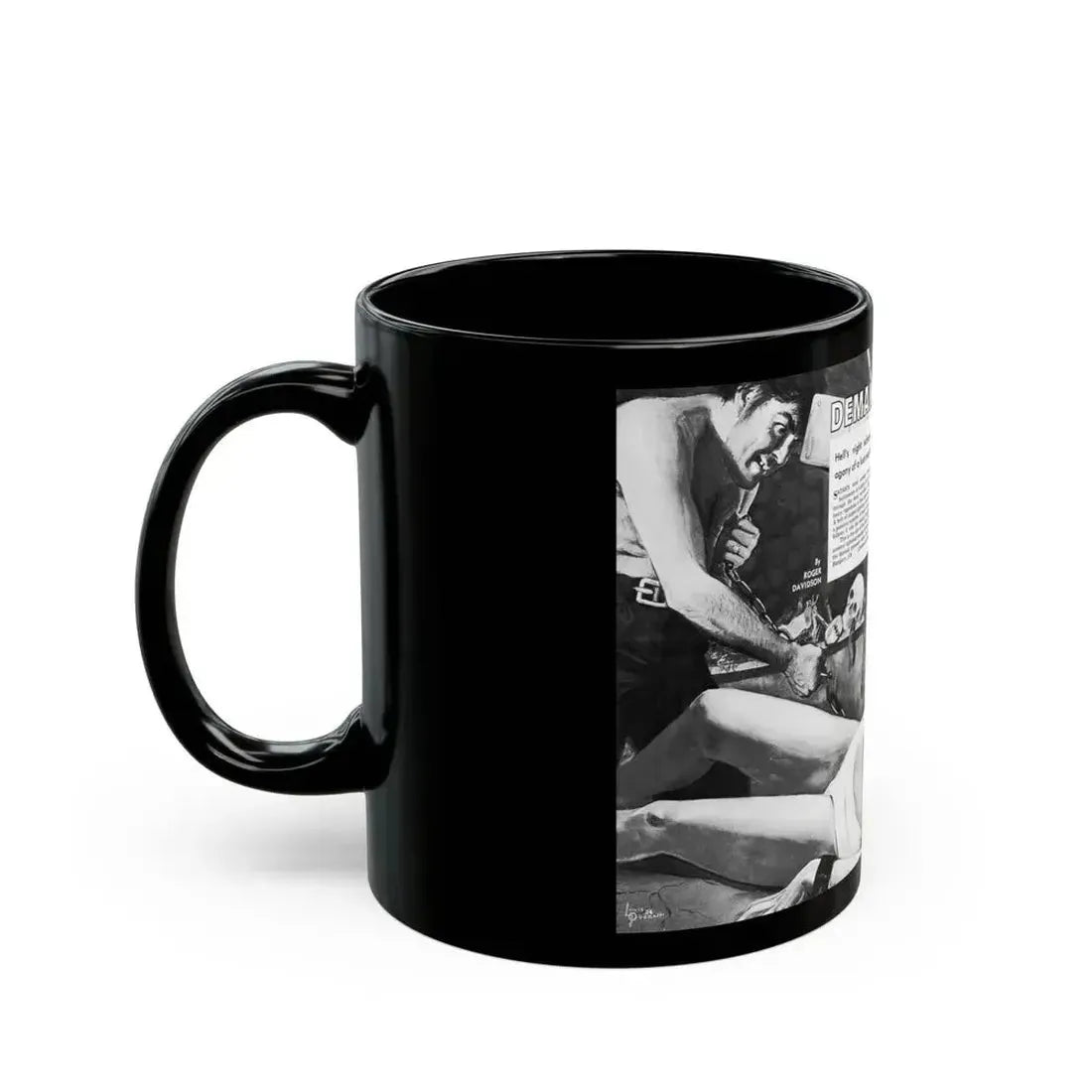 Demand A Maiden's Blood, World of Men, January 1968 - Black Coffee Mug - Go Mug Yourself