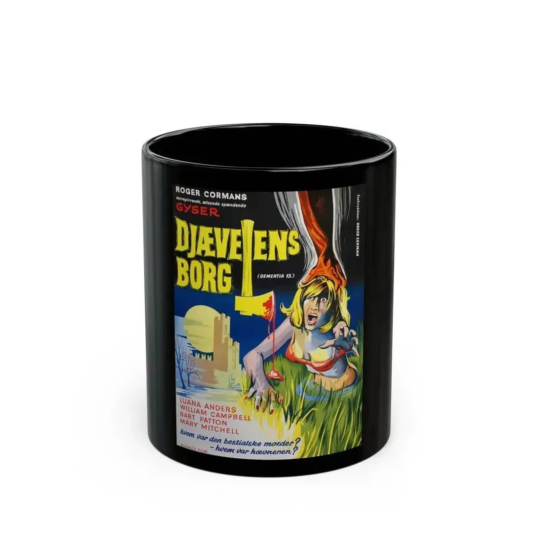 DEMENTIA 13 (DANISH) 1963 Movie Poster - Black Coffee Mug 11oz - Go Mug Yourself