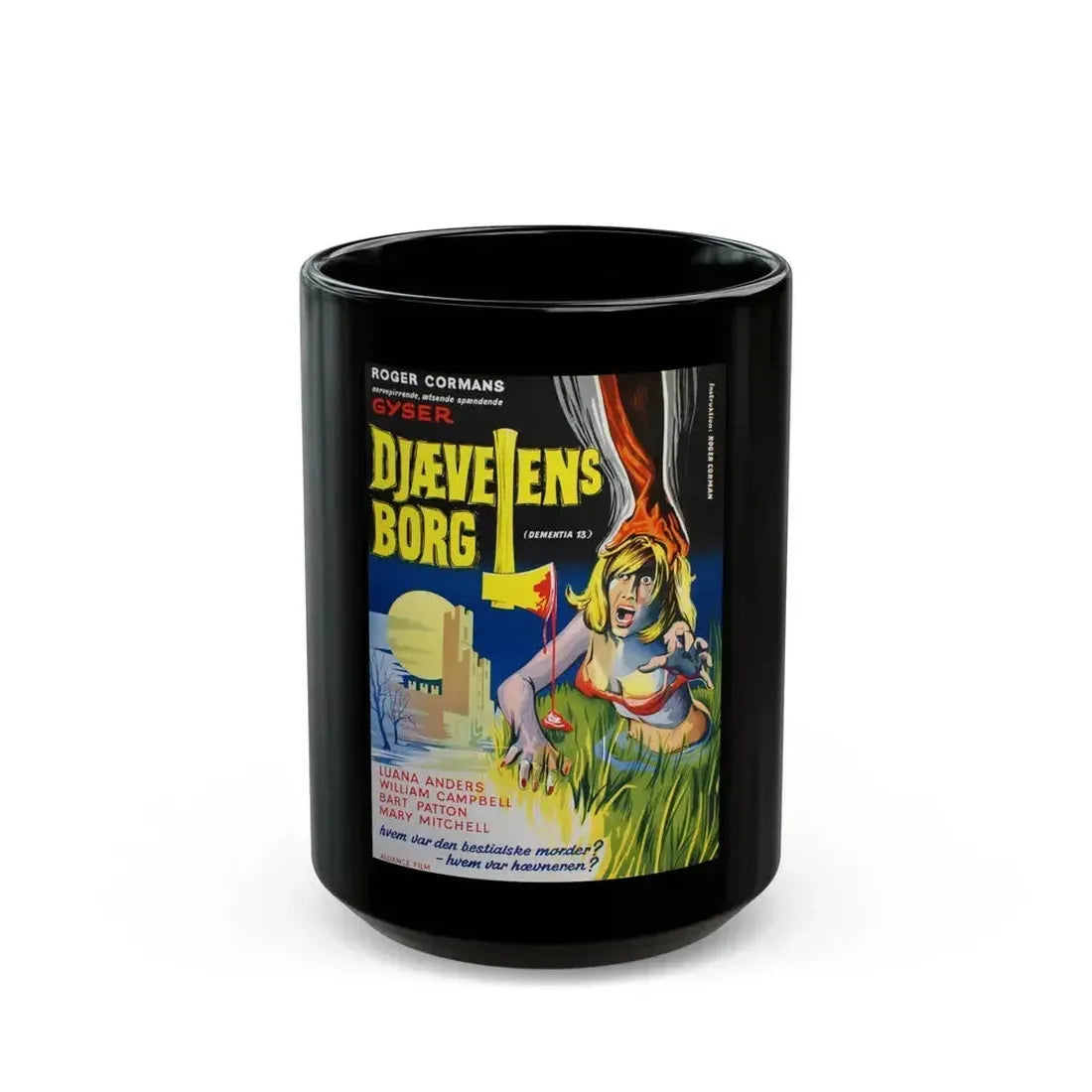 DEMENTIA 13 (DANISH) 1963 Movie Poster - Black Coffee Mug 15oz - Go Mug Yourself