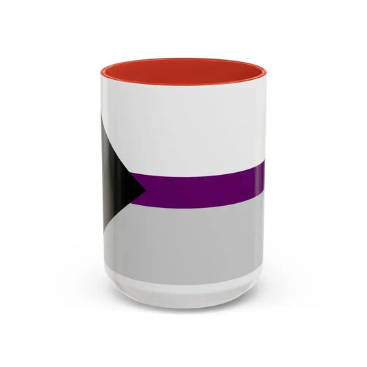 Demisexual Pride Pride Flag - Accent Coffee Mug 15oz Red - Go Mug Yourself
