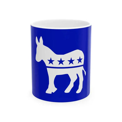 Democratic Party USA Flag (United States) White Coffee Mug 11oz - Go Mug Yourself