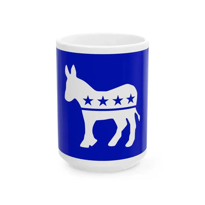 Democratic Party USA Flag (United States) White Coffee Mug 15oz - Go Mug Yourself