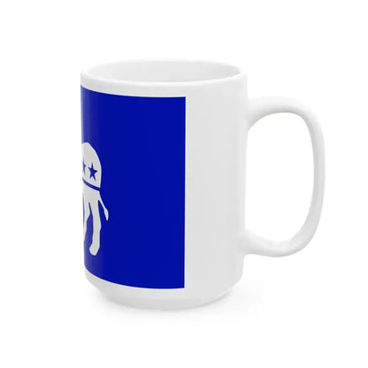 Democratic Party USA Flag (United States) White Coffee Mug - Go Mug Yourself