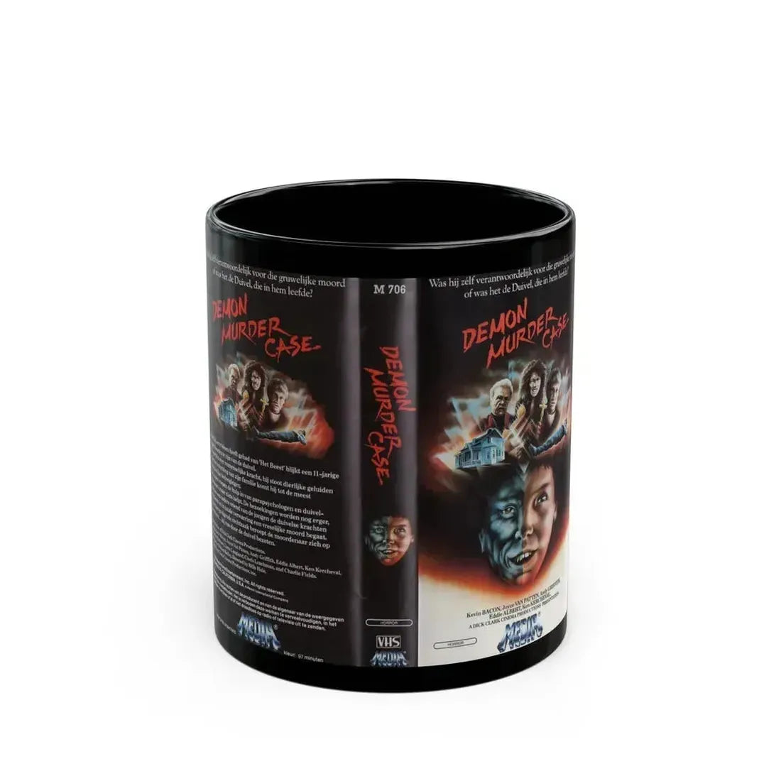 DEMON MURDER CASE (VHS COVER) - Black Coffee Mug 11oz - Go Mug Yourself