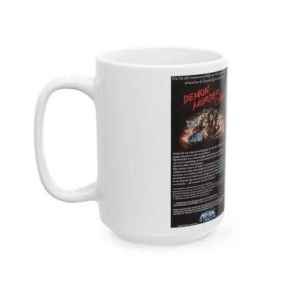 DEMON MURDER CASE (VHS COVER) - White Coffee Mug - Go Mug Yourself