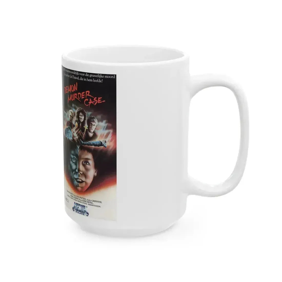 DEMON MURDER CASE (VHS COVER) - White Coffee Mug - Go Mug Yourself