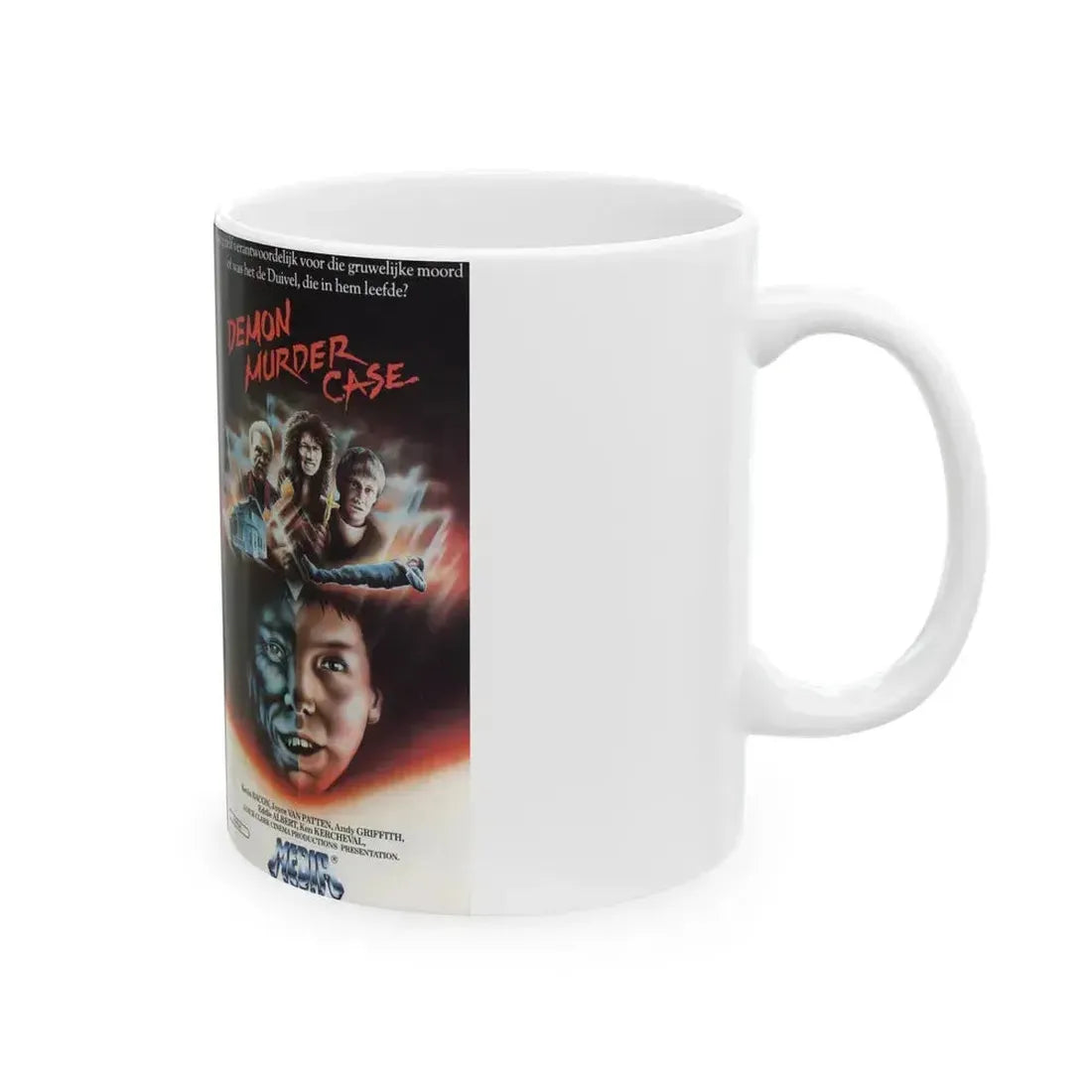 DEMON MURDER CASE (VHS COVER) - White Coffee Mug - Go Mug Yourself