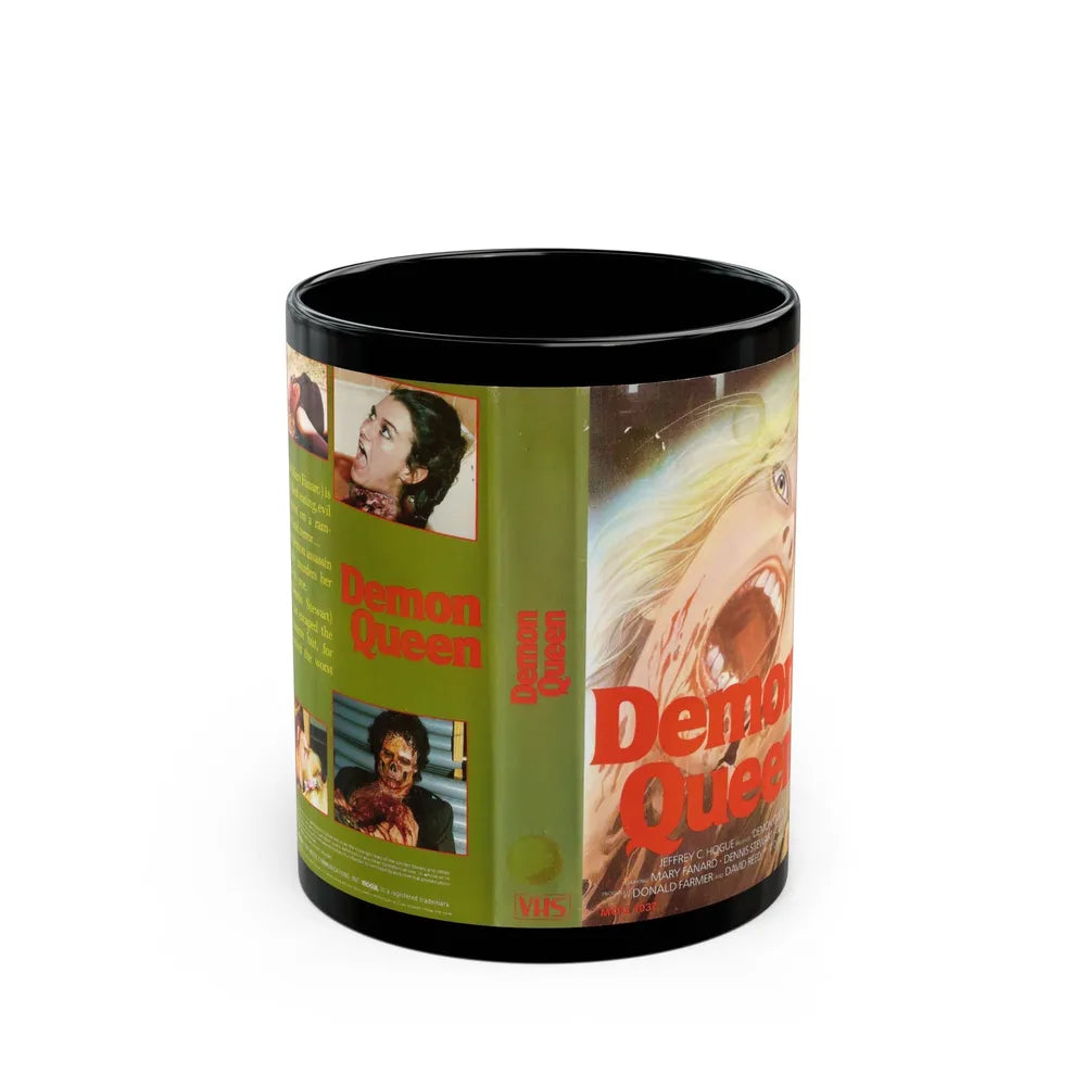 DEMON QUEEN (VHS COVER) - Black Coffee Mug-11oz-Go Mug Yourself