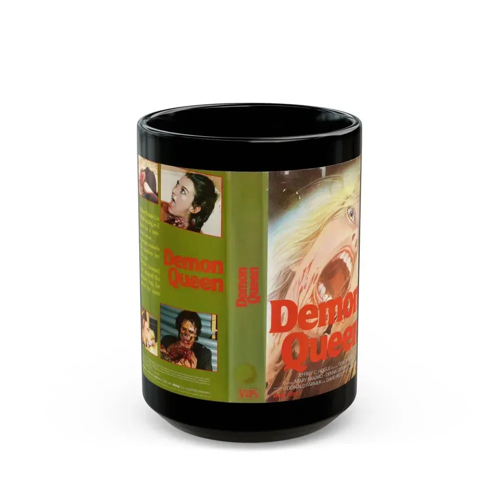 DEMON QUEEN (VHS COVER) - Black Coffee Mug 15oz - Go Mug Yourself