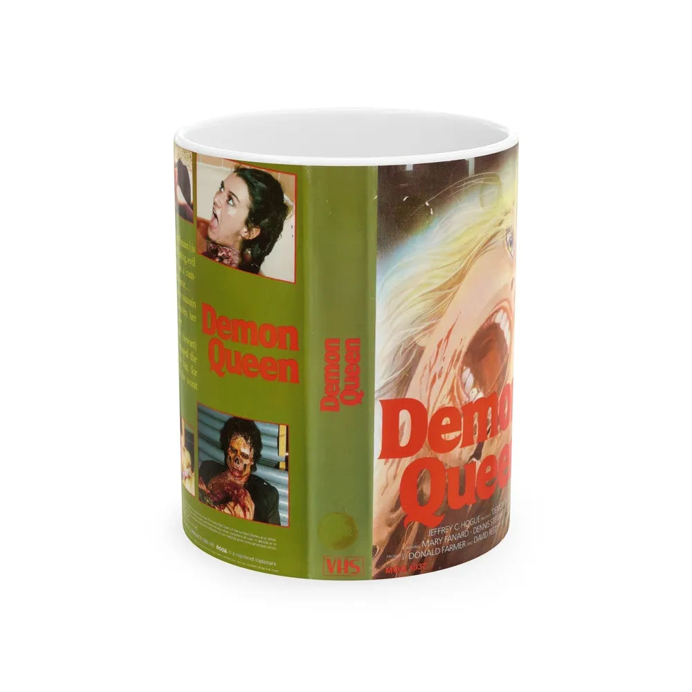 DEMON QUEEN (VHS COVER) - White Coffee Mug-11oz-Go Mug Yourself