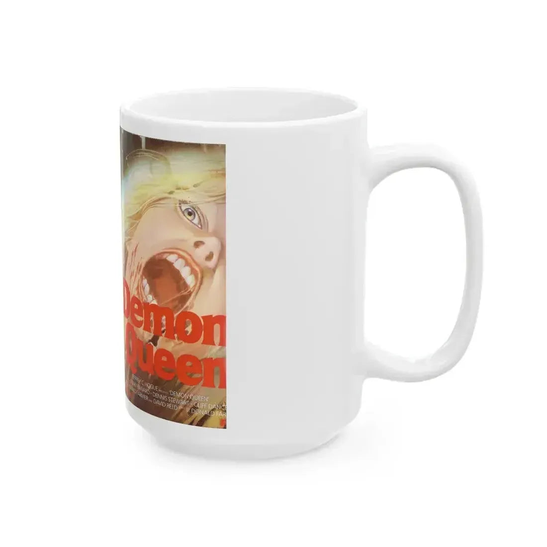 DEMON QUEEN (VHS COVER) - White Coffee Mug - Go Mug Yourself