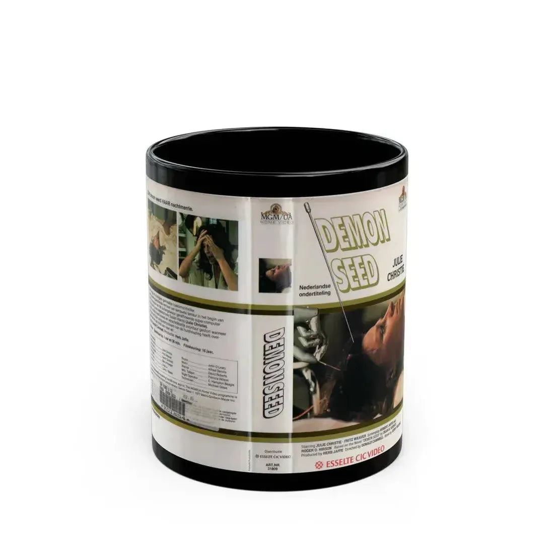 DEMON SEED JULIE CHRISTIE (VHS COVER) - Black Coffee Mug 11oz - Go Mug Yourself