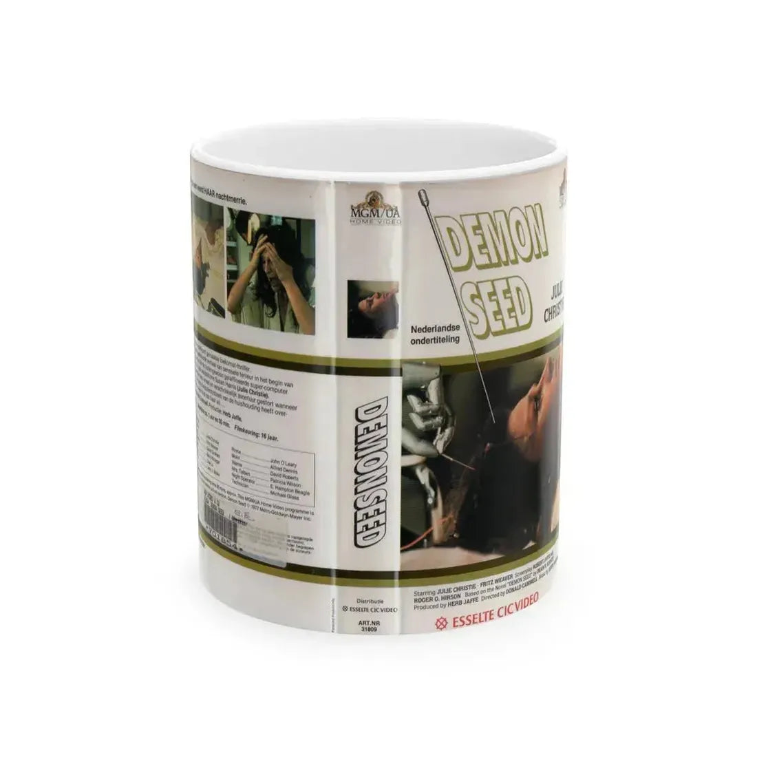 DEMON SEED JULIE CHRISTIE (VHS COVER) - White Coffee Mug 11oz - Go Mug Yourself