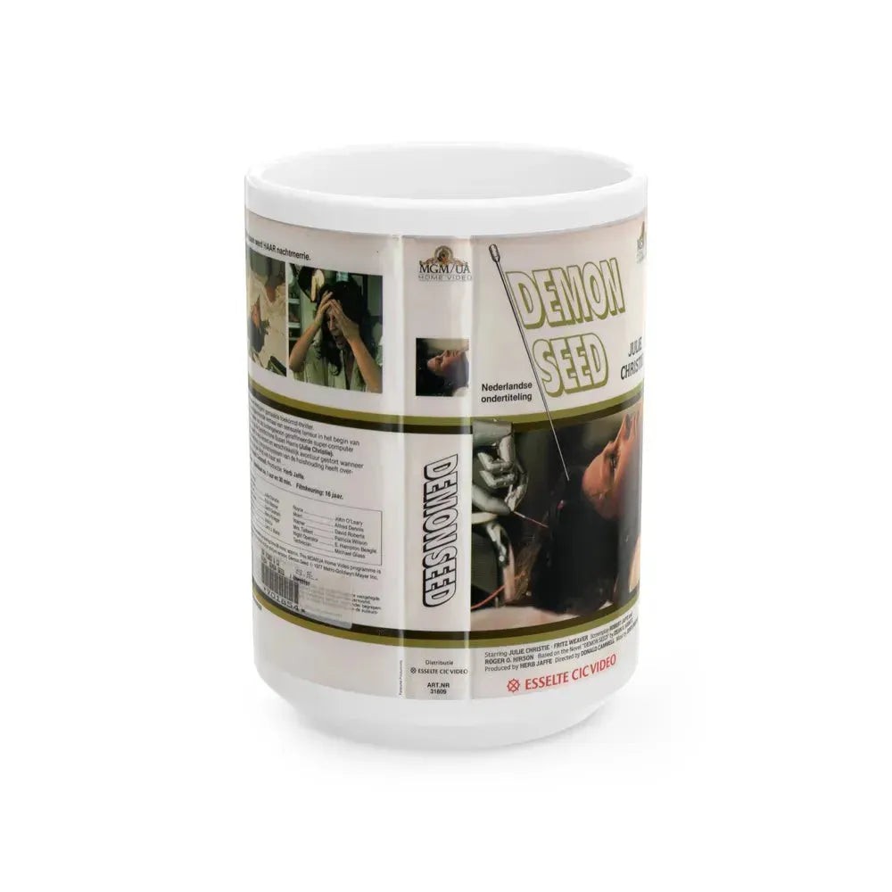 DEMON SEED JULIE CHRISTIE (VHS COVER) - White Coffee Mug 15oz - Go Mug Yourself