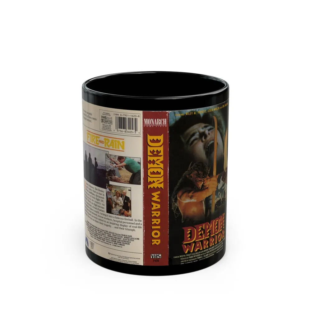 DEMON WARRIOR (VHS COVER) - Black Coffee Mug-11oz-Go Mug Yourself