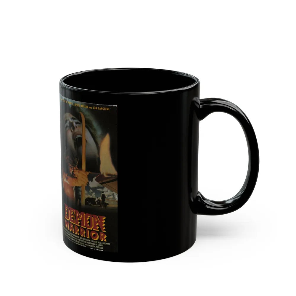 DEMON WARRIOR (VHS COVER) - Black Coffee Mug-Go Mug Yourself