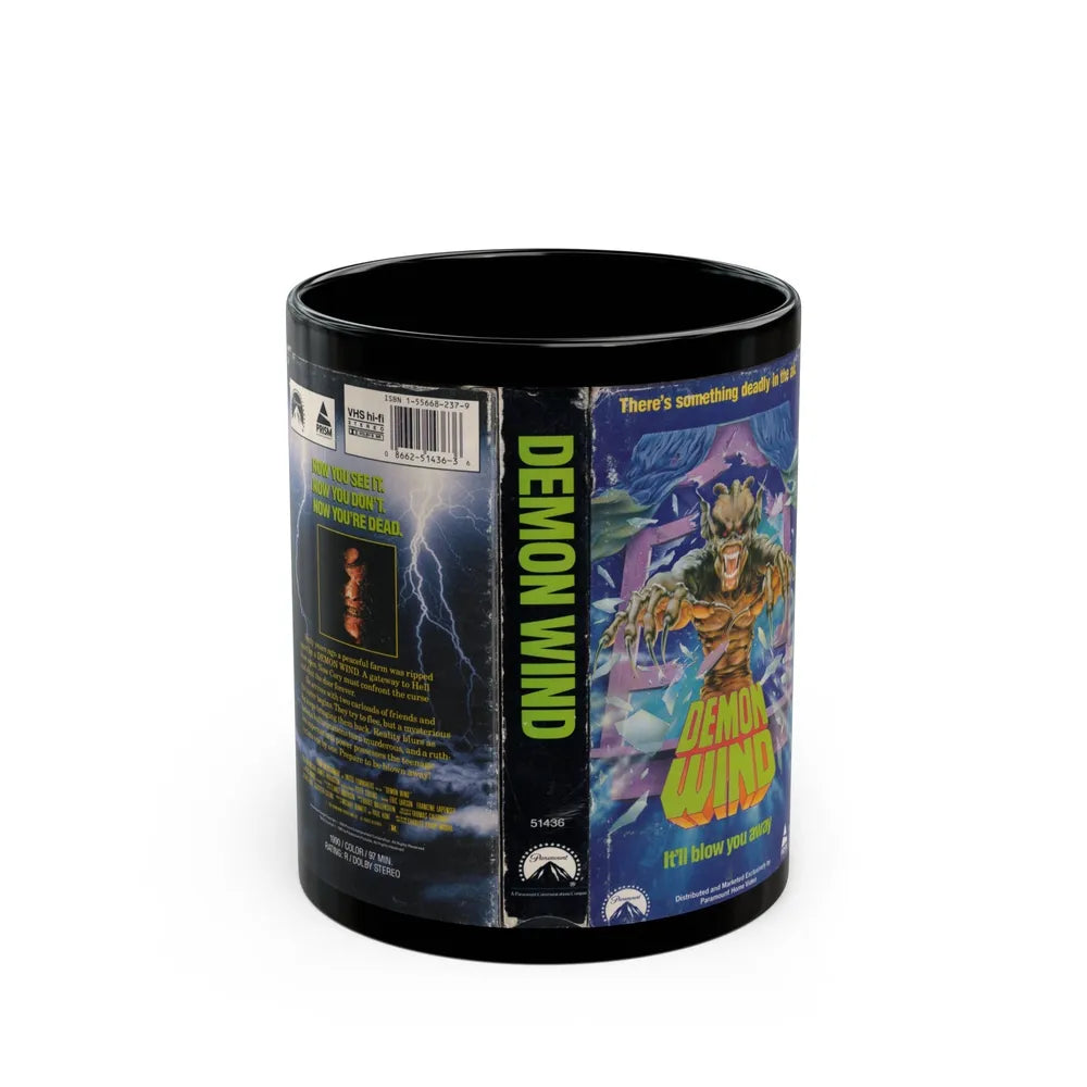 DEMON WIND (VHS COVER) - Black Coffee Mug-11oz-Go Mug Yourself