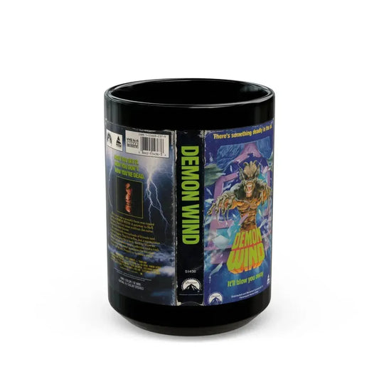 DEMON WIND (VHS COVER) - Black Coffee Mug 15oz - Go Mug Yourself