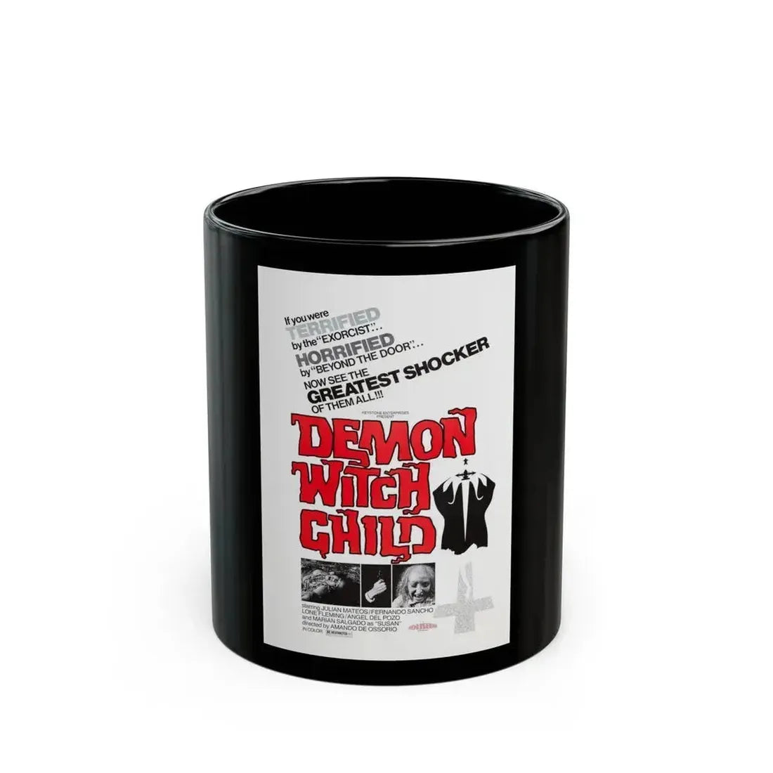 DEMON WITCH CHILD (THE POSSESSED) 1975 Movie Poster - Black Coffee Mug 11oz - Go Mug Yourself